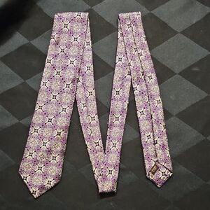 Jos. A. Bank Purple and Gray Silk Tie